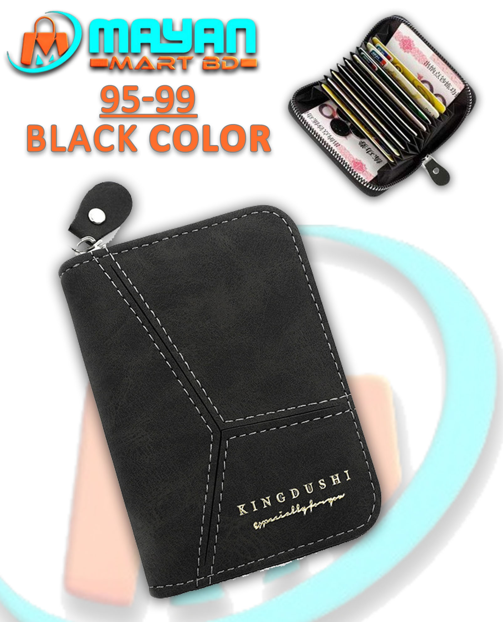 KINGDUSHI CARD HOLDER WALLET (BLACK K95-99)