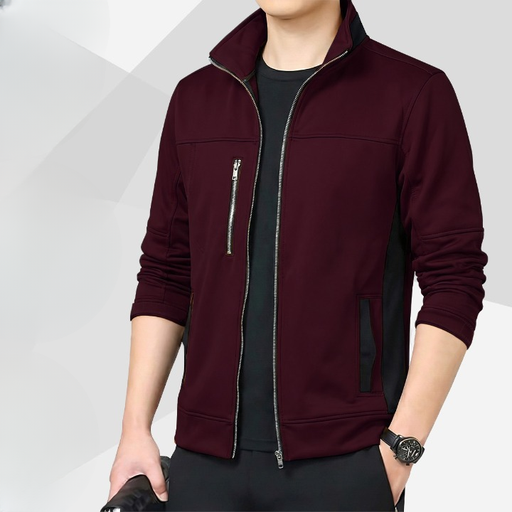 Mens Premium China Jacket (Maroon)