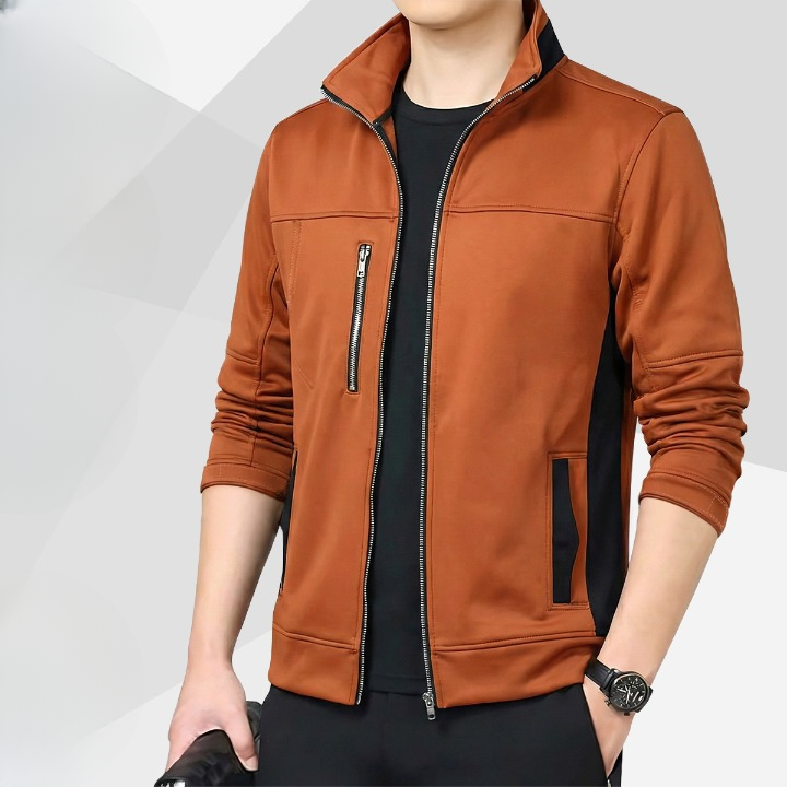 Mens Premium China Jacket (Camel Brown)